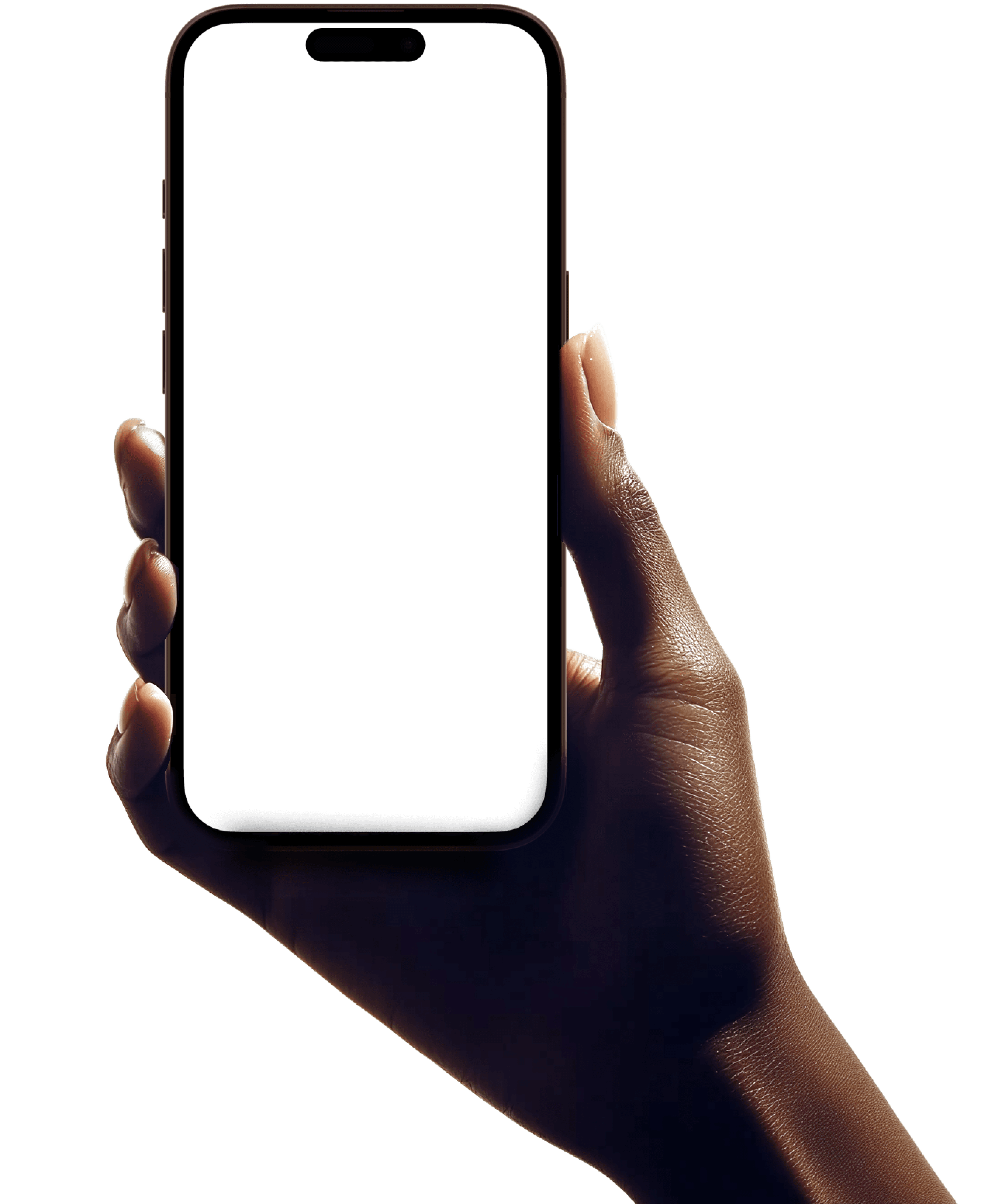 Hand holding phone